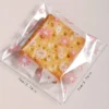 100pcs Pink Flower Biscuit Candy Packaging Bag, Kitchen Supplies