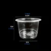 25pcs 10Oz Clear Plastic Pudding Cups
