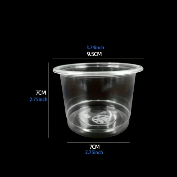 25pcs 10Oz Clear Plastic Pudding Cups