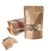 100pcs Self-Sealing Kraft Paper Stand Up Pouches