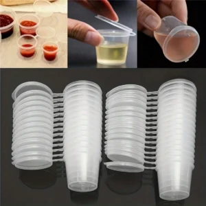Plastic Sauce Cups with Lids