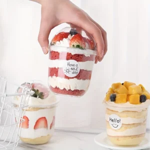 U-Shaped Fat Cu200pcs, Ideal for Sundaes & Parties