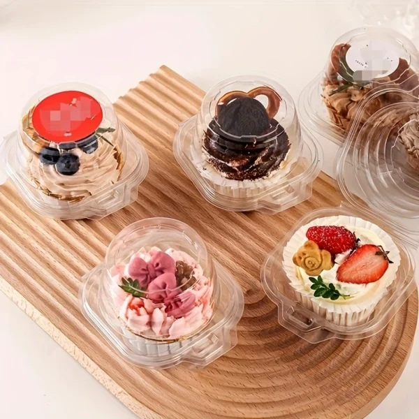 12pcs Clear Disposable Dessert Cups with Lids