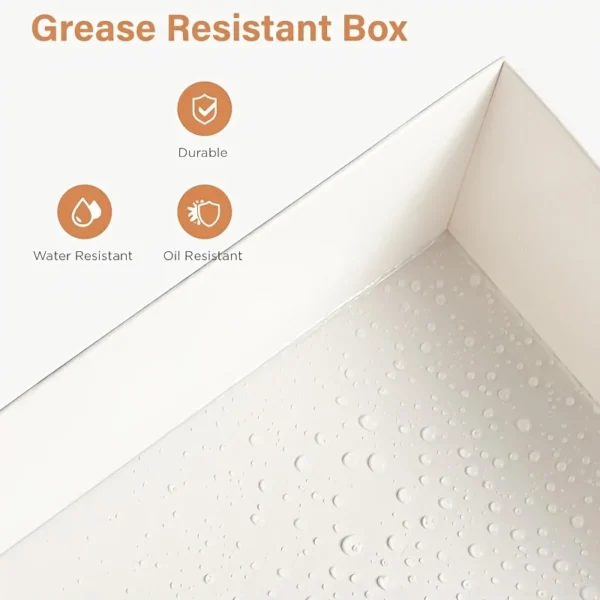 50-Pack PE Plastic Charcuterie Boxes with Transparent Lids