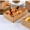 18pcs Kraft Paper Food Containers - Hexagonal Takeout Trays for Fried Chicken
