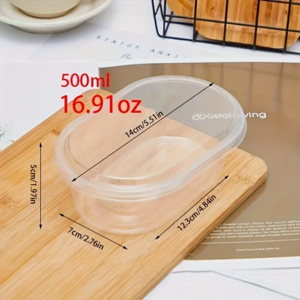 50pcs 16.9oz Clear Plastic Dessert Cups with Flip Top Lids