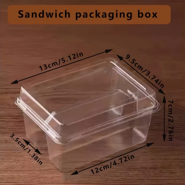 20 Clear Plastic Takeaway Food Containers