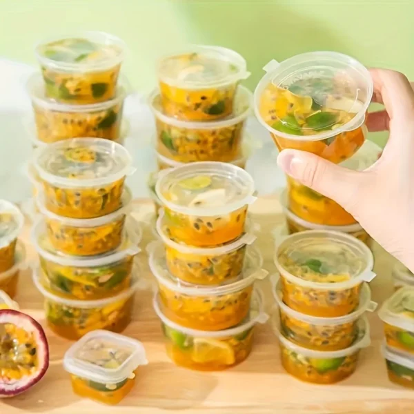 50pcs Disposable Lids for Sauce Cups