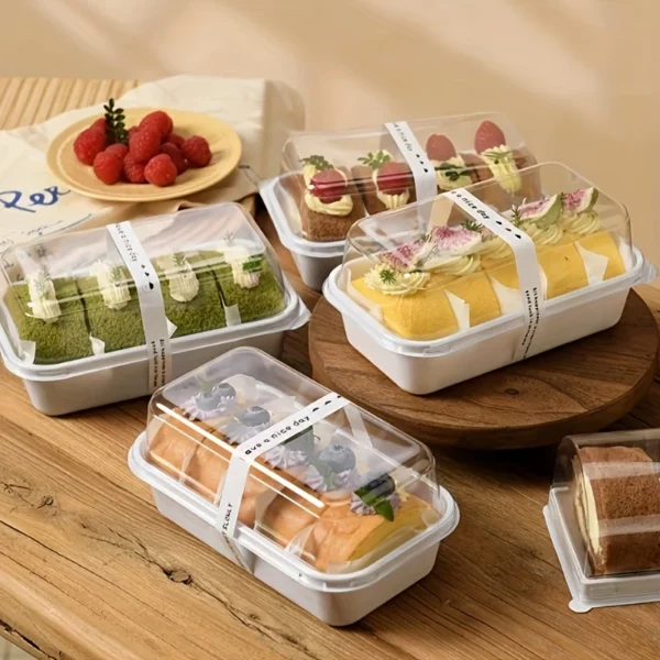 12pcs Clear Lid Disposable Food Containers