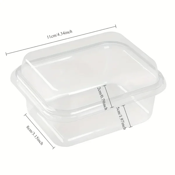 Faridabio 50pcs/ 1 Set 50 Packs of PET Transparent Fruit And Dessert Containers