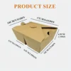 24pcs Dual-Compartment Kraft Paper Food Boxes