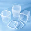 1pcs Clear Plastic Buckets with Lids