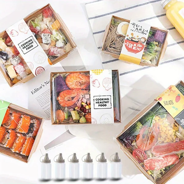 669676021af541cca348ac45df770e6b-goods.webp 30pcs Kraft Lunch Box Set – Boxes, Lids & Sauce Bottles