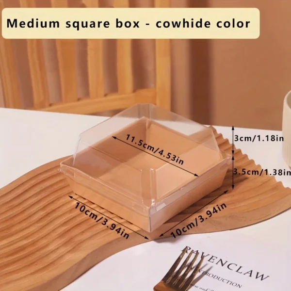 20 Pack Transparent Square Sandwich Containers with Flip-Top Lids