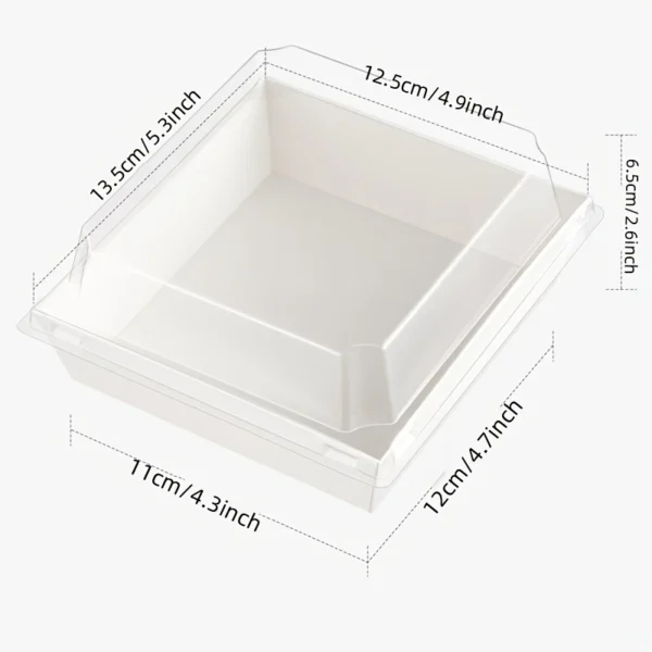 50-Pack PE Plastic Charcuterie Boxes with Transparent Lids