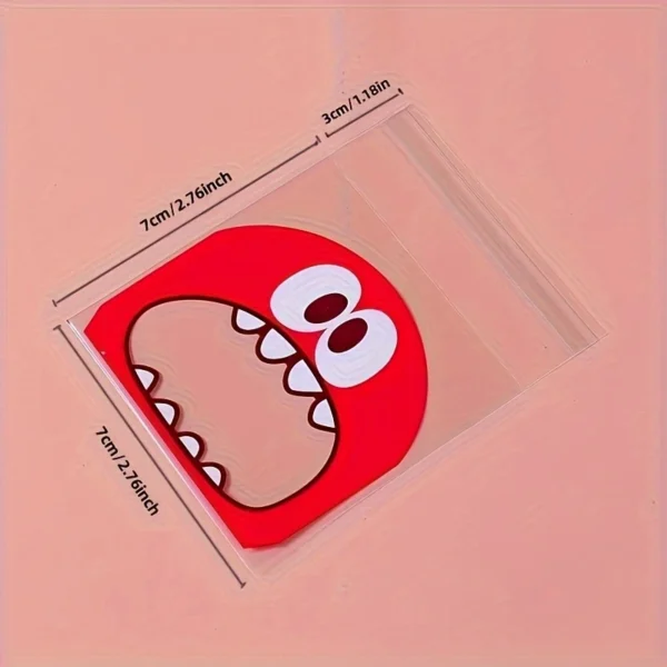 75ca035fd11d113949f7b5f45ed9d652.webp 100pcs Cute Cartoon Monster Self-Adhesive Treat Bags for Cookies & Candy