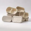 5pcs Disposable Paper Bento Boxes – Biodegradable & Compostable