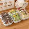 12pcs Clear Lid Disposable Food Containers