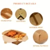 24pcs Dual-Compartment Kraft Paper Food Boxes