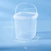 1pcs Clear Plastic Buckets with Lids
