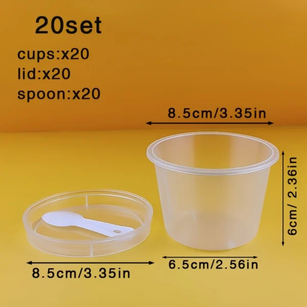 8932e418c445dd738d888913e4771e93.webp 20-Pack Reusable Plastic Cups with Lids and Spoons
