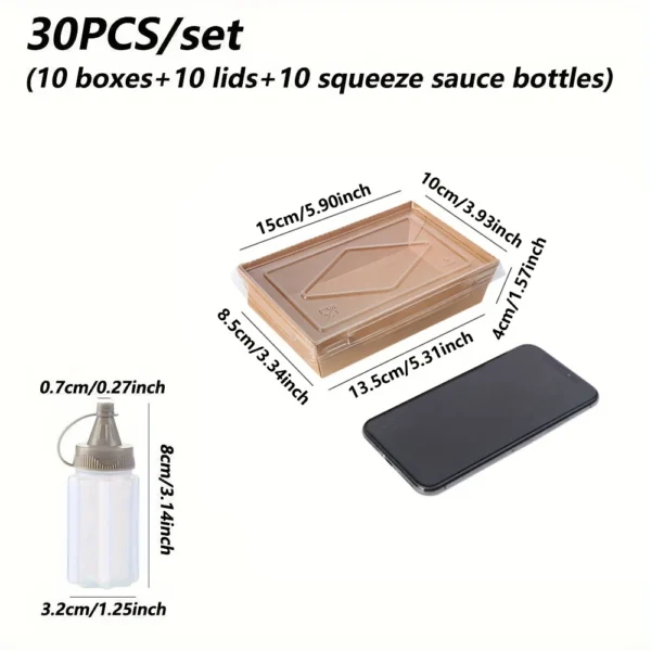 8f7a87d9-c51e-40cc-be9c-55945320d06b.webp 30pcs Kraft Lunch Box Set – Boxes, Lids & Sauce Bottles