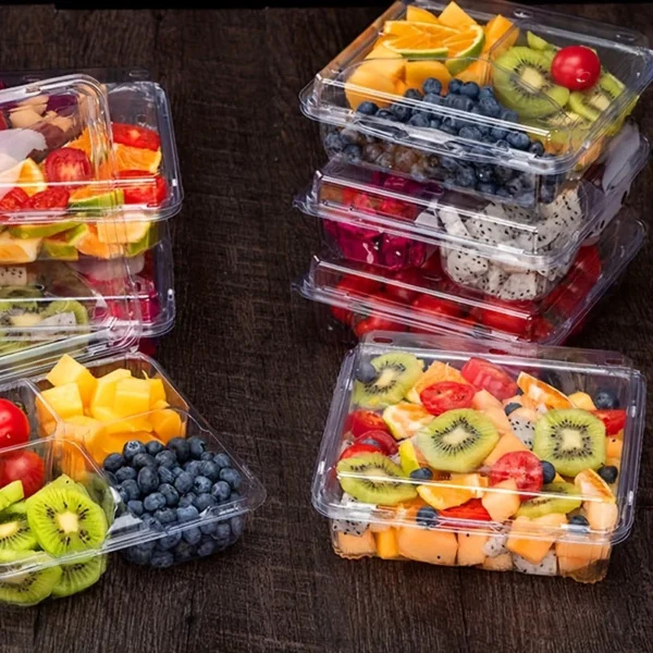 Clear PET Plastic Fruit Cut Box: Perfect for On-The-Go Snacks Or Party Favors