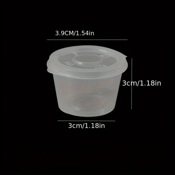 50pcs Disposable Lids for Sauce Cups