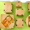 24pcs Dual-Compartment Kraft Paper Food Boxes