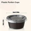 15pcs Black Plastic Jelly Cups with Lids