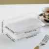 12pcs Clear Lid Disposable Food Containers