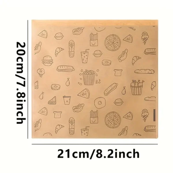 20pcs Oilproof Thickened Disposable Snack Bags