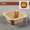 24pcs Leakproof and Oil-Resistant Octagonal Kraft Paper Lunch Boxes, Multipurpose Disposable Salad and Packaging Containers for Parties