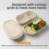 5pcs Disposable Paper Bento Boxes – Biodegradable & Compostable