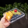 Clear PET Plastic Fruit Cut Box: Perfect for On-The-Go Snacks Or Party Favors