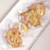 100pcs Pink Flower Biscuit Candy Packaging Bag, Kitchen Supplies