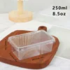25-Pack Clear Disposable PET Dessert Containers with Flip-Top Lids