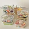 50pcs 16.9oz Clear Plastic Dessert Cups with Flip Top Lids