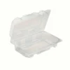 50pcs Clear PET Plastic Rectangular Flip-Top Containers